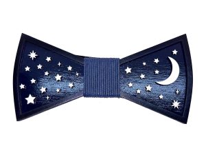 Pajarita de madera Noche estrellada