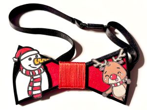 Pajarita de madera navideña