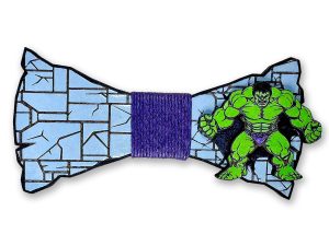 Pajarita de madera Hulk